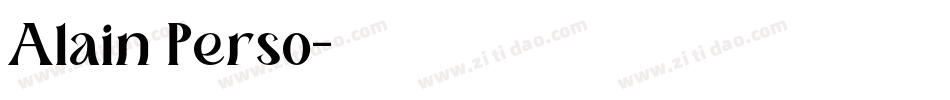 Alain Perso字体转换